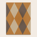 Retro Argyle Diamond Pattern Brown Caramel Notebook Gallery Image 4
