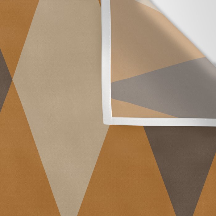Retro Argyle Diamond Pattern Brown Caramel Wall Tapestry Gallery Image 3