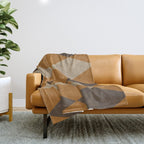 Retro Argyle Diamond Pattern Brown Caramel Throw Blanket Gallery Image 1