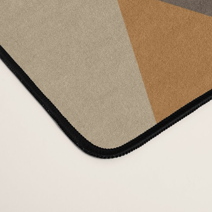 Retro Argyle Diamond Pattern Brown Caramel Desk Mat Gallery Image 4