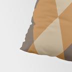 Retro Argyle Diamond Pattern Brown Caramel Pillow Sham Gallery Image 4