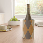 Retro Argyle Diamond Pattern Brown Caramel Wine Chiller Gallery Image 4