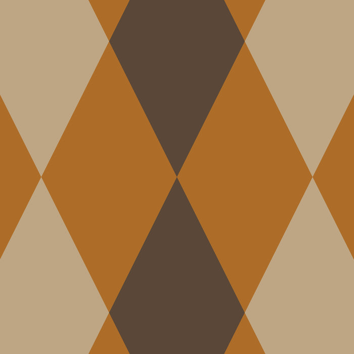 Retro Argyle Diamond Pattern Brown Caramel Coffee Mug Gallery Image 2