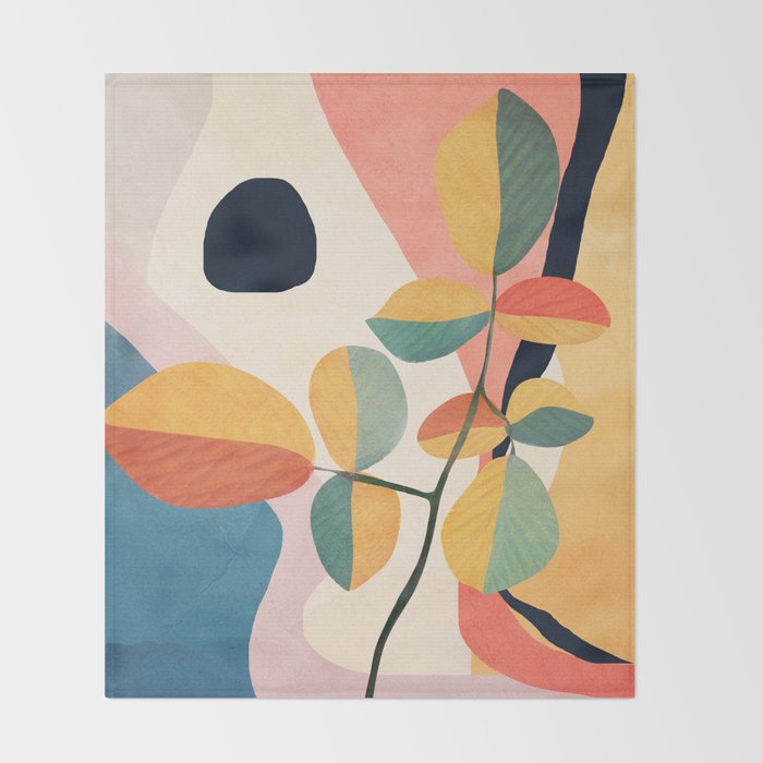 Colorful Branching Out 28 Throw Blanket Gallery Image 2