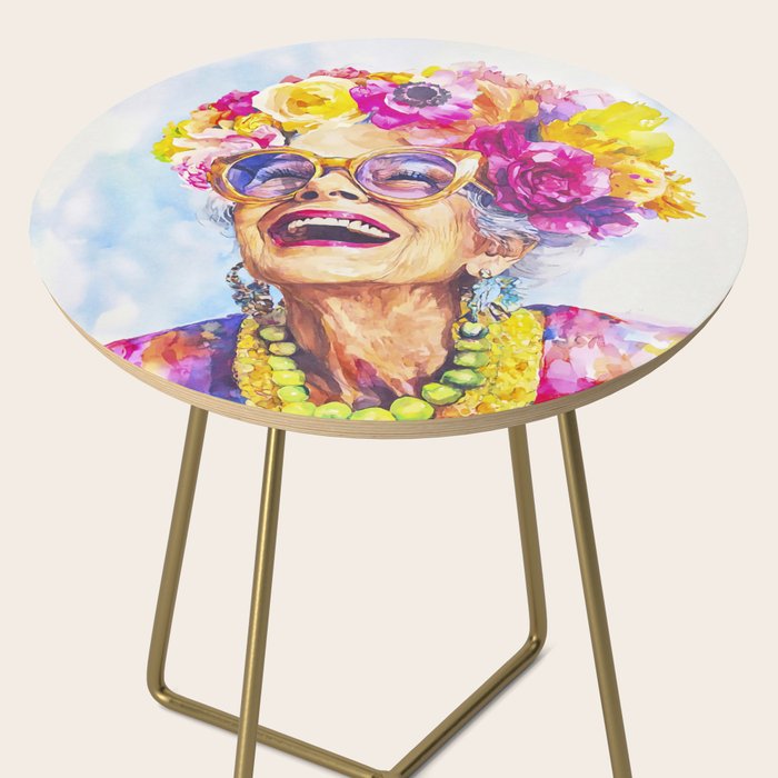 Ageless Bold And Joyful Charismatic Female Portrait Side Table Gallery Image 2