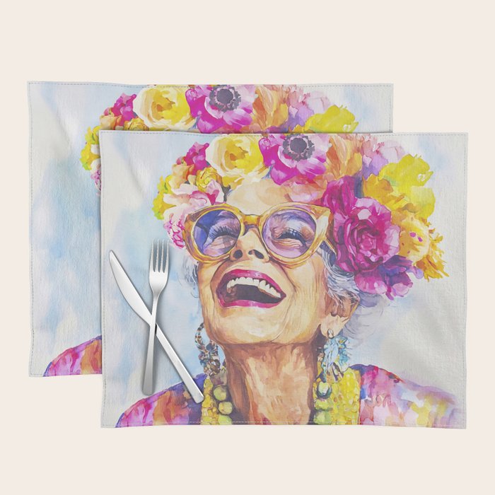 Ageless Bold And Joyful Charismatic Female Portrait Placemat Gallery Image 1