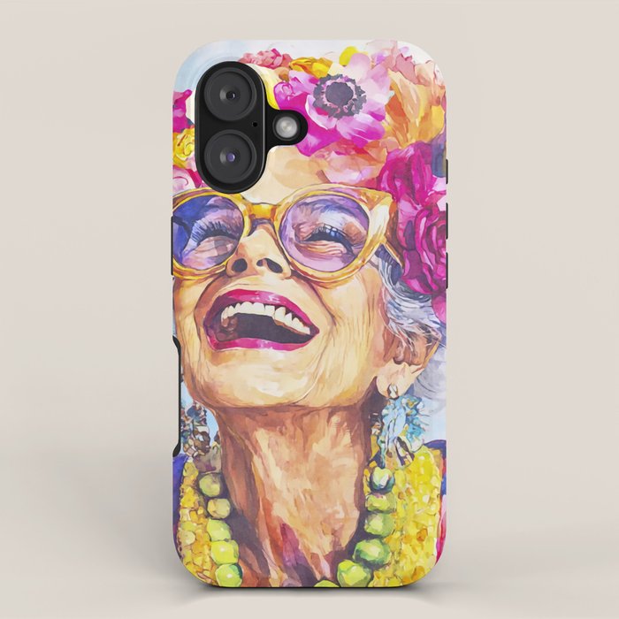 Ageless Bold And Joyful Charismatic Female Portrait iPhone Case Gallery Image 1