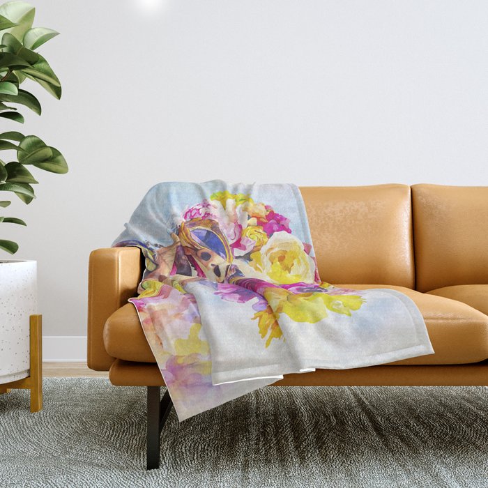 Ageless Bold And Joyful Charismatic Female Portrait Throw Blanket Gallery Image 1