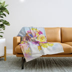 Ageless Bold And Joyful Charismatic Female Portrait Throw Blanket Gallery Image 1