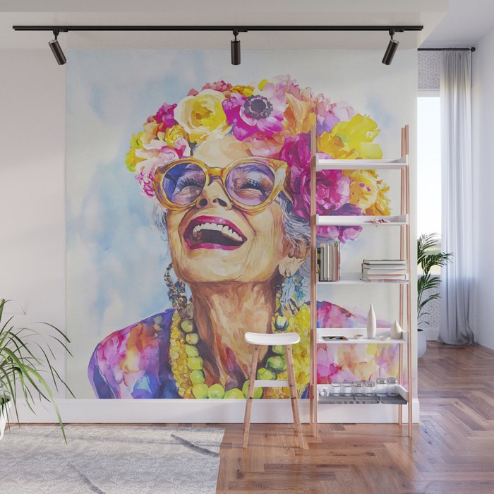 Ageless Bold And Joyful Charismatic Female Portrait Wall Mural Gallery Image 1