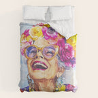 Ageless Bold And Joyful Charismatic Female Portrait Comforter Gallery Image 6