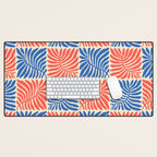 Abstract organic nature plant leaf pattern Desk Mat Gallery Image 1