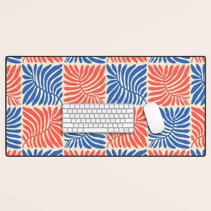 Abstract organic nature plant leaf pattern Desk Mat Gallery Image 1