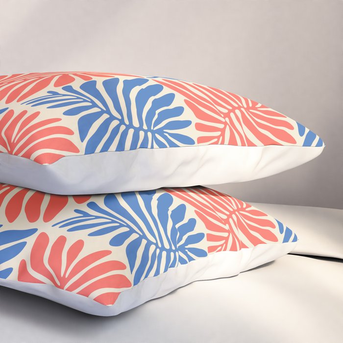 Abstract organic nature plant leaf pattern Pillow Sham Gallery Image 3