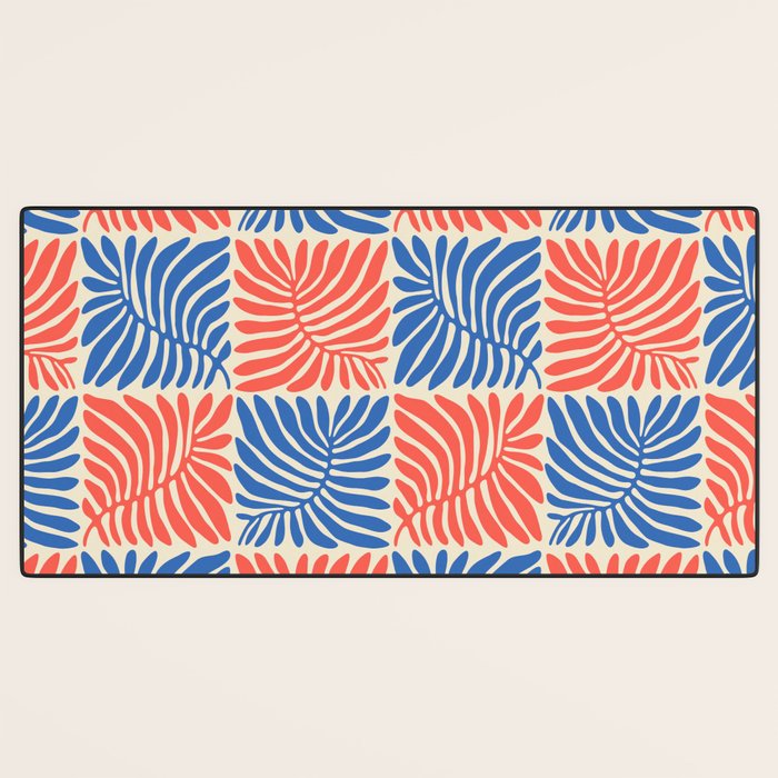 Abstract organic nature plant leaf pattern Desk Mat Gallery Image 3