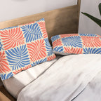 Abstract organic nature plant leaf pattern Pillow Sham Gallery Image 2
