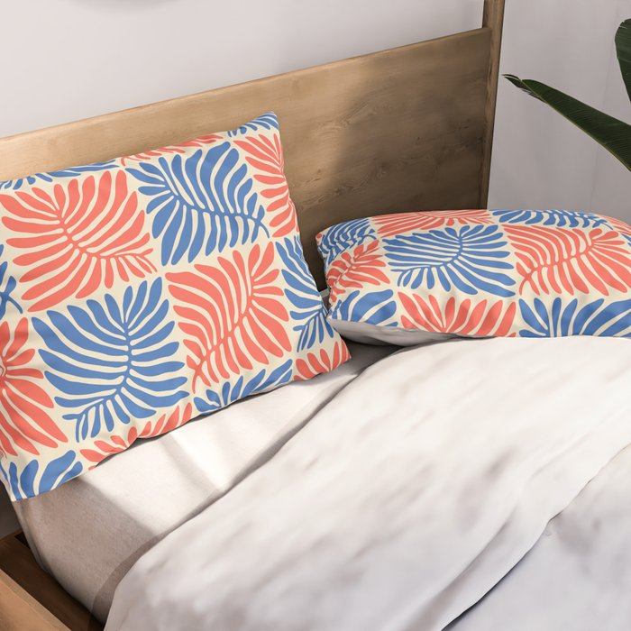 Abstract organic nature plant leaf pattern Pillow Sham Gallery Image 2