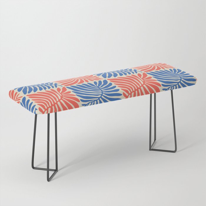 Abstract organic nature plant leaf pattern Bench Gallery Image 1