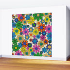 Groovy Retro Garden Flowers 60s 70s Vibrant Colorful Floral Pattern Wall Mural Gallery Image 2