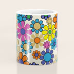 Groovy Retro Garden Flowers 60s 70s Vibrant Colorful Floral Pattern Coffee Mug Gallery Image 4