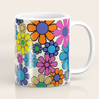Groovy Retro Garden Flowers 60s 70s Vibrant Colorful Floral Pattern Coffee Mug Gallery Image 1