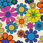 Groovy Retro Garden Flowers 60s 70s Vibrant Colorful Floral Pattern Coffee Mug Gallery Image 2