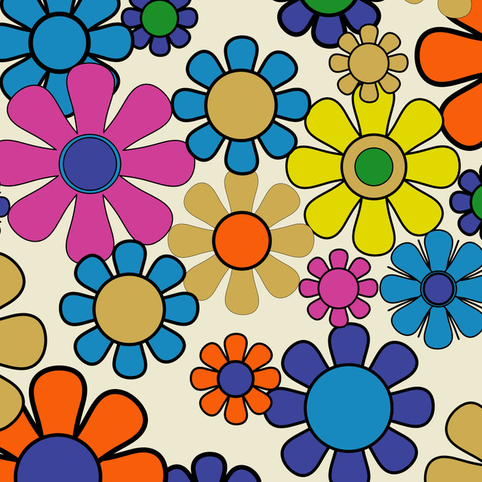Groovy Retro Garden Flowers 60s 70s Vibrant Colorful Floral Pattern Coffee Mug Gallery Image 2