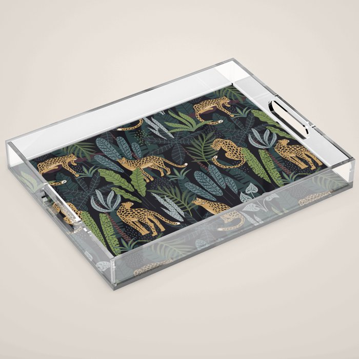 Wild Cheetah Prints Acrylic Tray Gallery Image 1