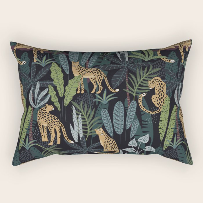 Wild Cheetah Prints Rectangular Pillow Gallery Image 2