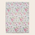Elegant blush pink white vintage rose floral Poster Gallery Image 4