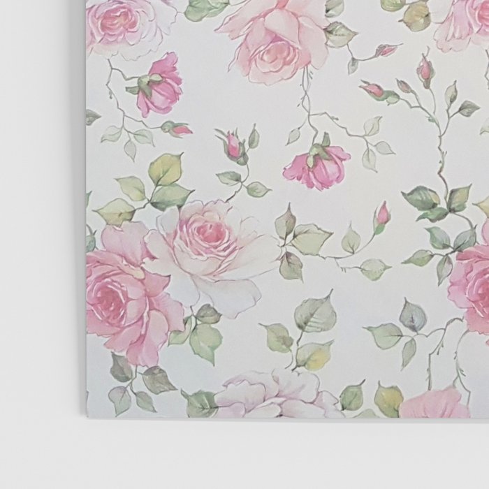 Elegant blush pink white vintage rose floral Poster Gallery Image 3