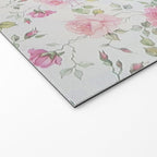 Elegant blush pink white vintage rose floral Welcome Mat Gallery Image 2