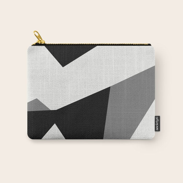 Abstract Black And White Painting 02 Carry All Pouch Gallery Image 1
