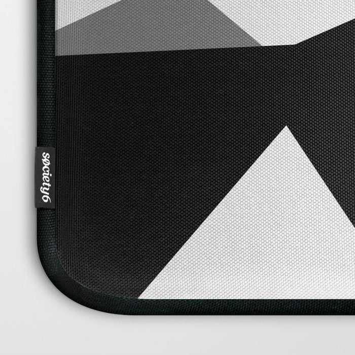 Abstract Black And White Painting 02 Laptop Sleeve Gallery Image 3