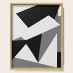 Abstract Black And White Painting 02 Serving Tray Gallery Image 1