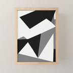 Abstract Black And White Painting 02 Mini Art Print Gallery Image 1