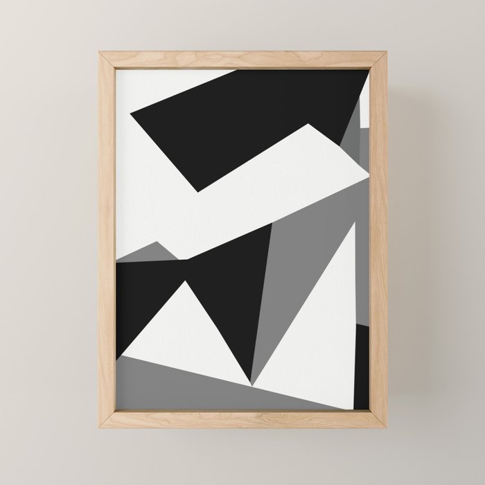 Abstract Black And White Painting 02 Mini Art Print Gallery Image 1