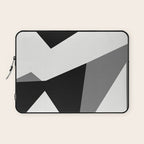 Abstract Black And White Painting 02 Laptop Sleeve Gallery Image 1