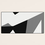 Abstract Black And White Painting 02 Desk Mat Gallery Image 3