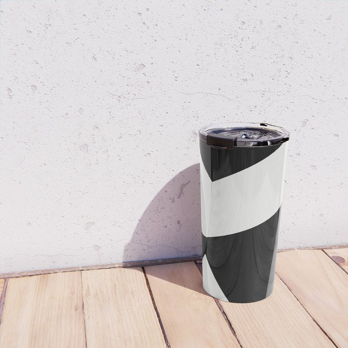 Abstract Black And White Painting 02 Travel Mug Gallery Image 4