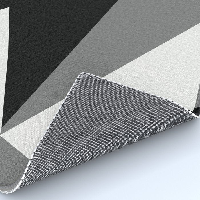 Abstract Black And White Painting 02 Rug Gallery Image 4