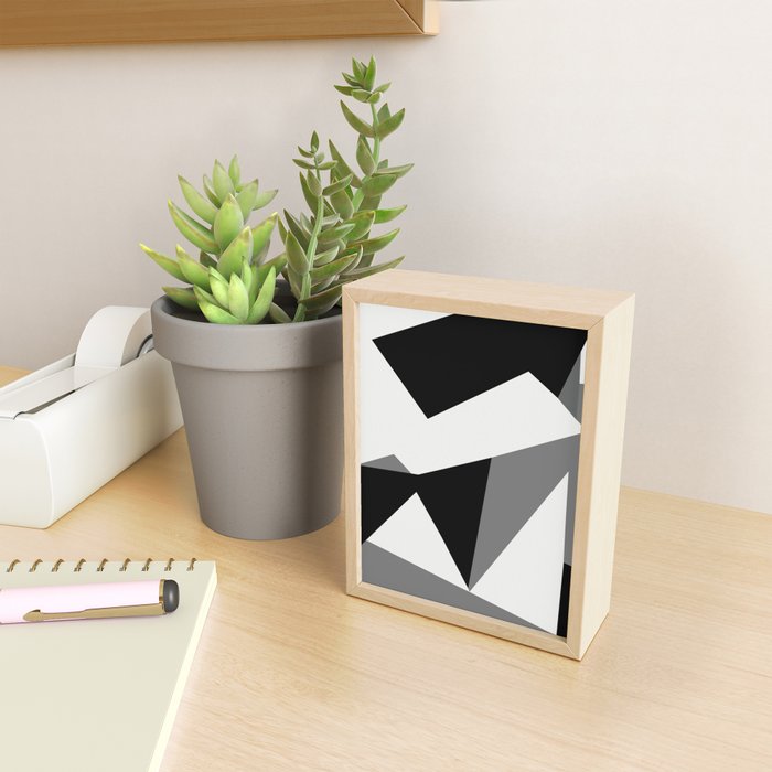 Abstract Black And White Painting 02 Mini Art Print Gallery Image 2