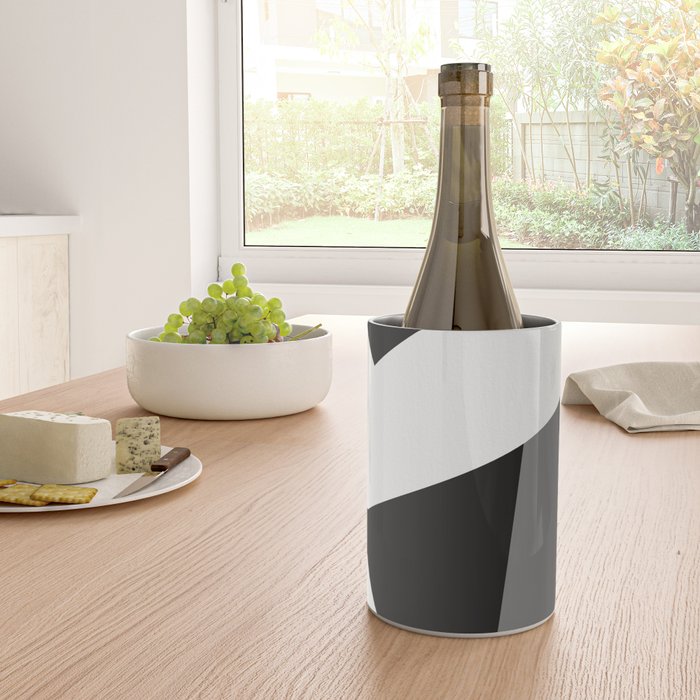 Abstract Black And White Painting 02 Wine Chiller Gallery Image 4