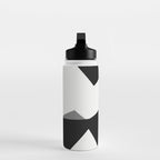 Abstract Black And White Painting 02 Water Bottle Gallery Image 3