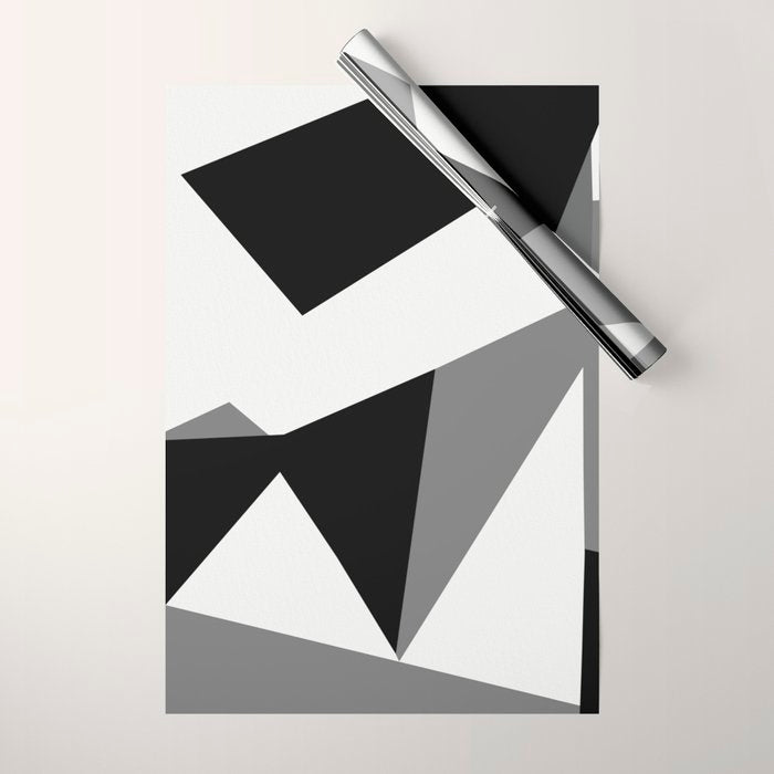 Abstract Black And White Painting 02 Wrapping Paper Gallery Image 1