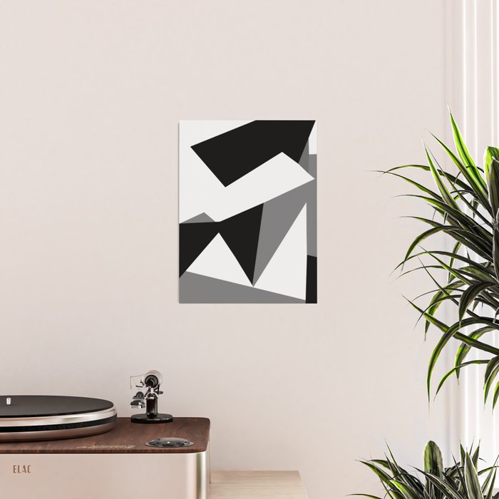 Abstract Black And White Painting 02 Poster Gallery Image 2