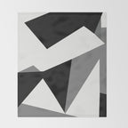 Abstract Black And White Painting 02 Throw Blanket Gallery Image 2