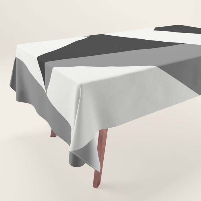Abstract Black And White Painting 02 Tablecloth Gallery Image 1