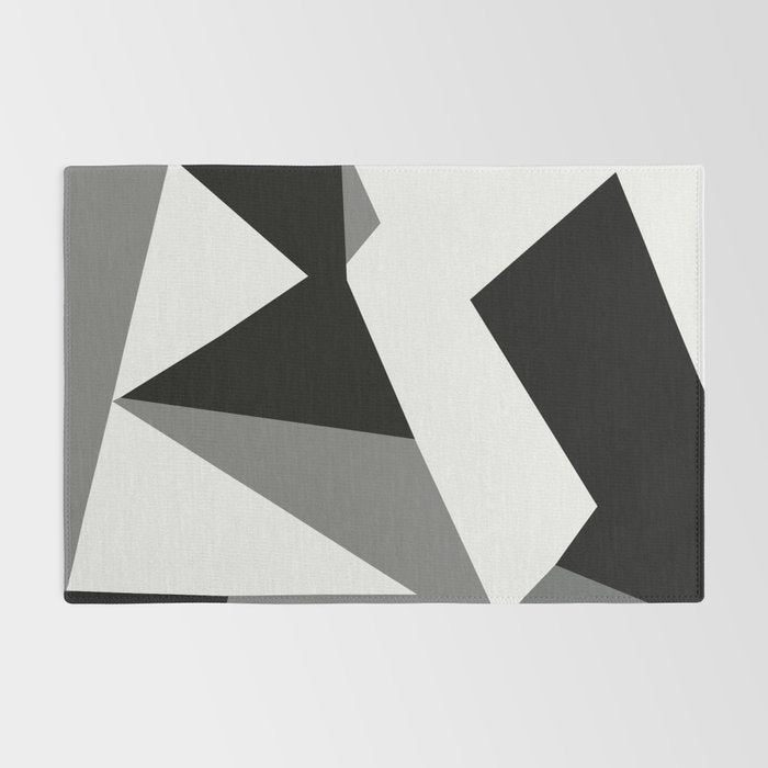 Abstract Black And White Painting 02 Rug Gallery Image 2