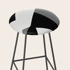 Abstract Black And White Painting 02 Stool Gallery Image 2